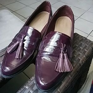 Tahari Plum Colored Loafers